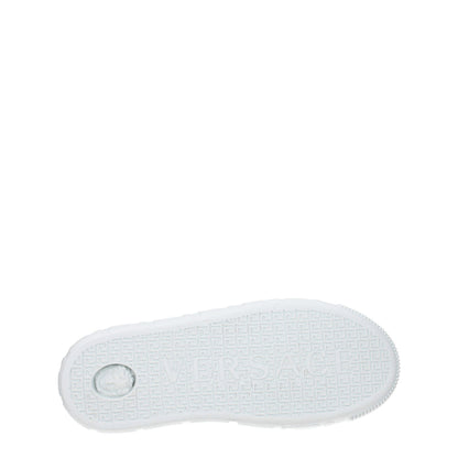 Versace White Leather Low Top Sneakers
