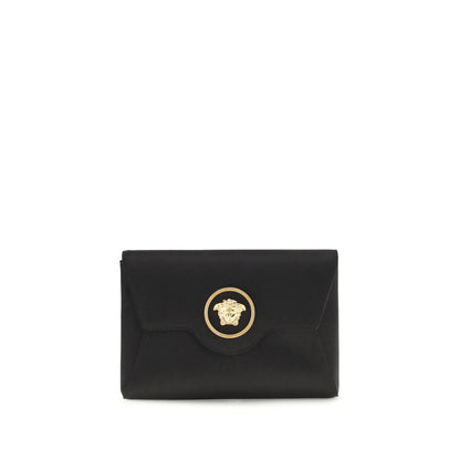 Versace Black Calf Leather Bos Taurus Shoulder Bag