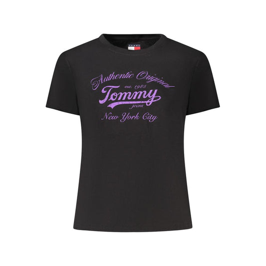 Tommy Hilfiger Black Cotton Women's T-Shirt