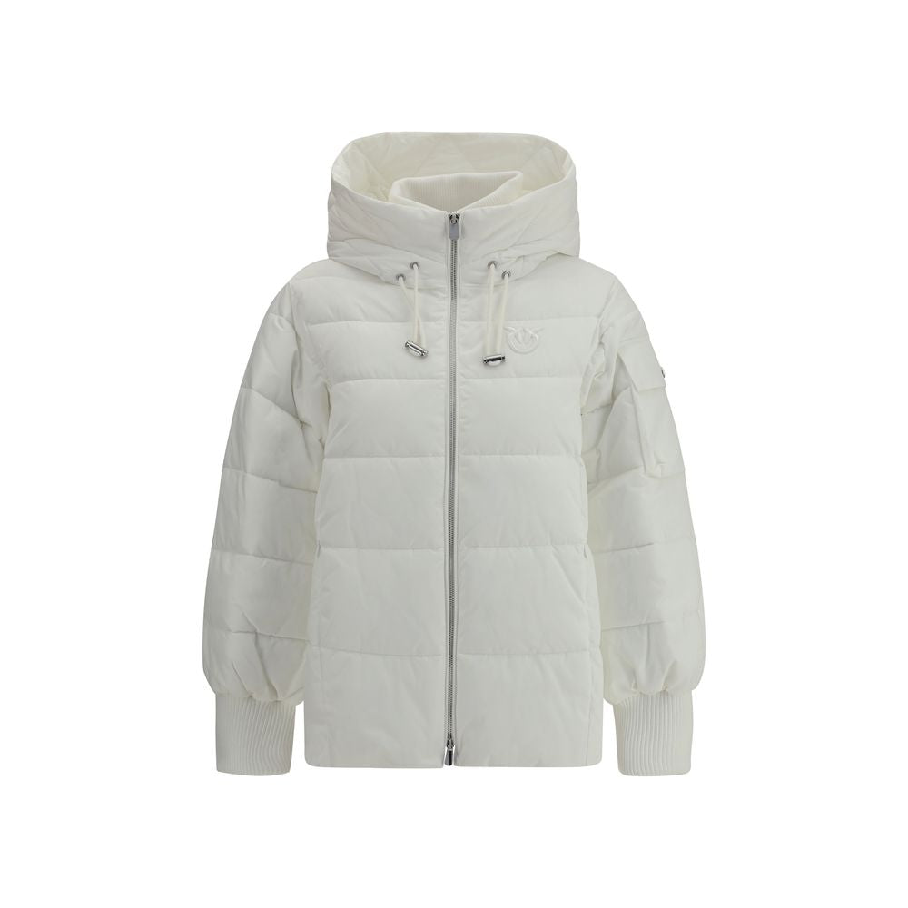 PINKO White Polyester Full-Length Jacket