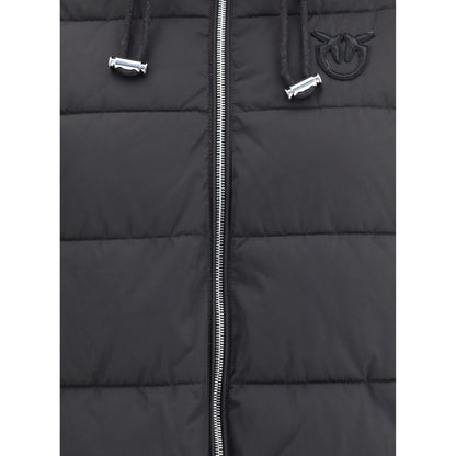 PINKO Black Polyester Full-Length Jacket