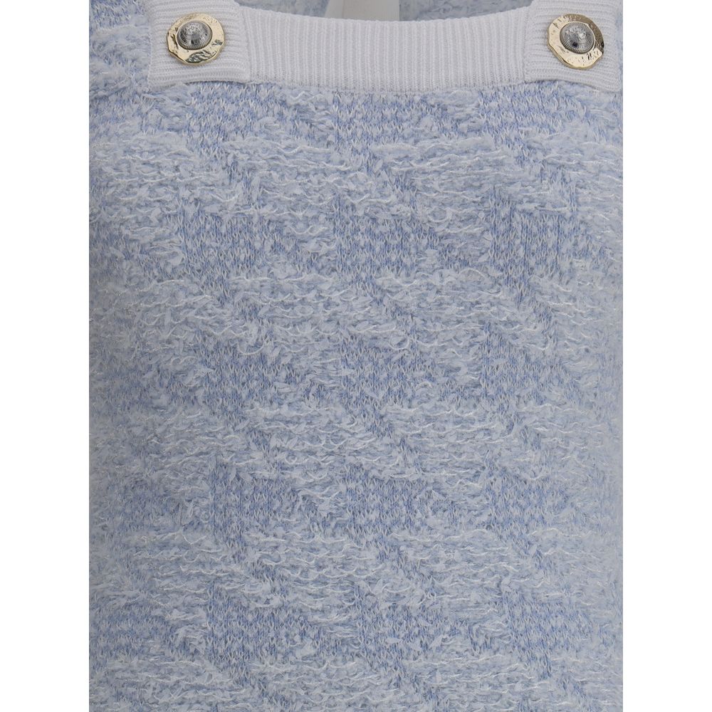 Balmain Blue Polyamide Casual Dress