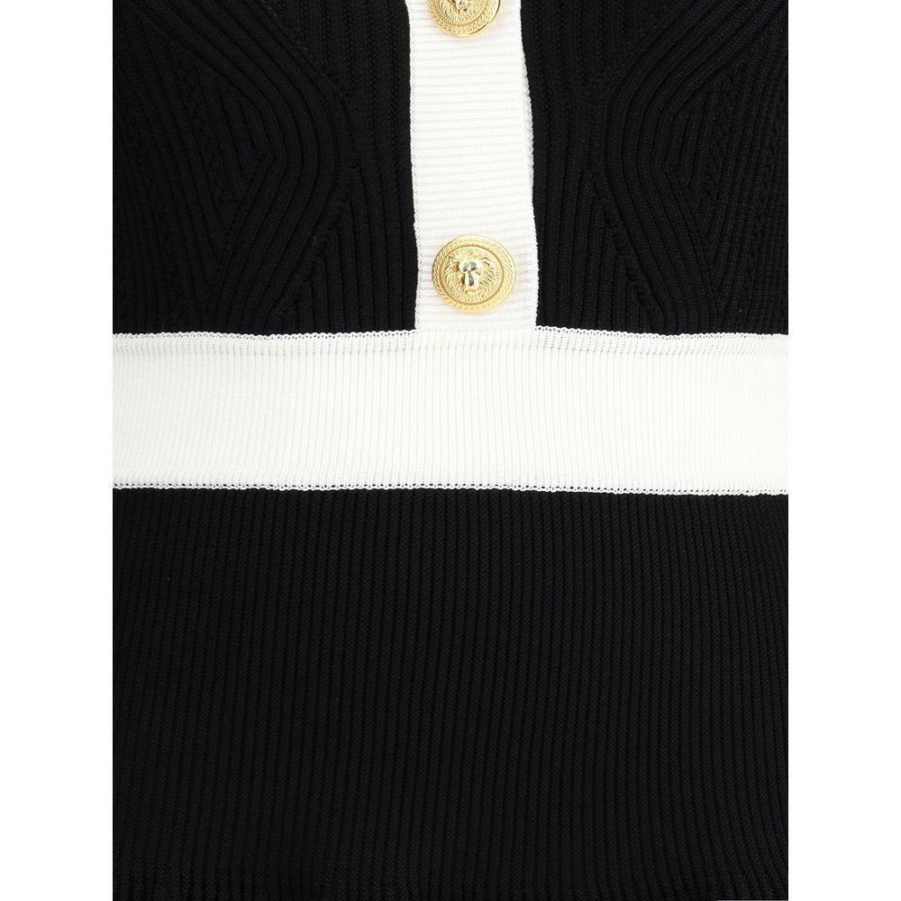Balmain Black Viscose Casual Dress