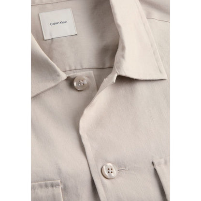 Calvin Klein Beige Lyocell Jackets And Coat