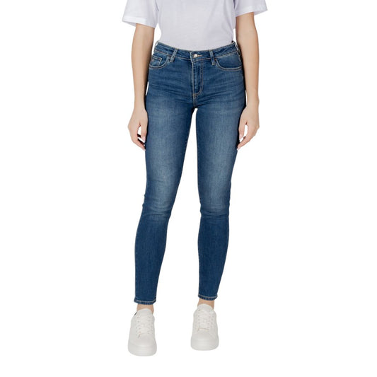 Armani Exchange Blue Cotton Skinny Jeans