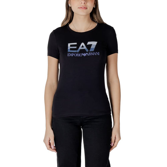 EA7 Emporio Armani Black Cotton Sportswear