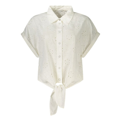 Guess Jeans Bianco Lyocell Women Shirt