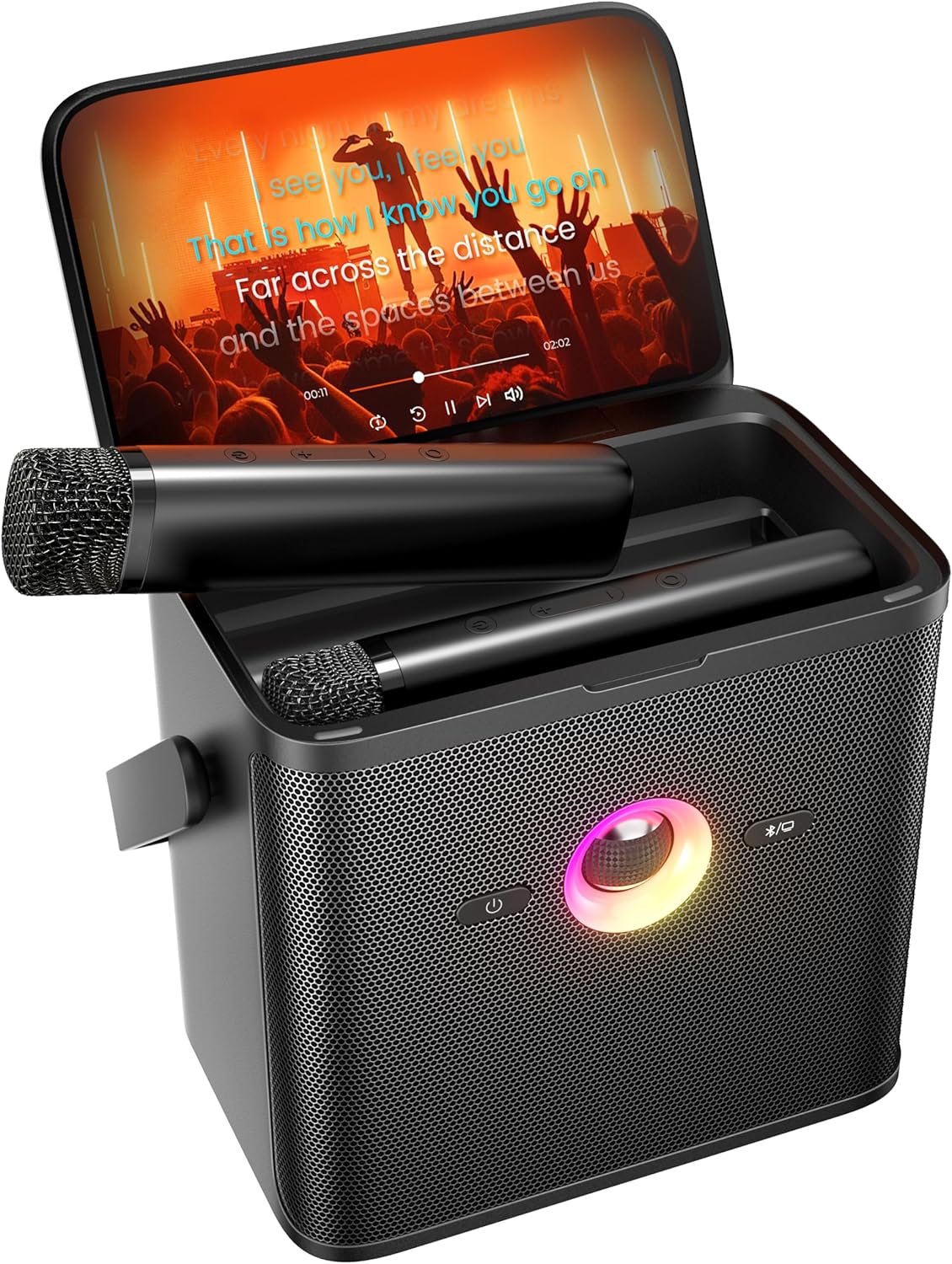 Ikarao S3 Karaoke Machine System With 7″ Touch Screen Wireless Mic