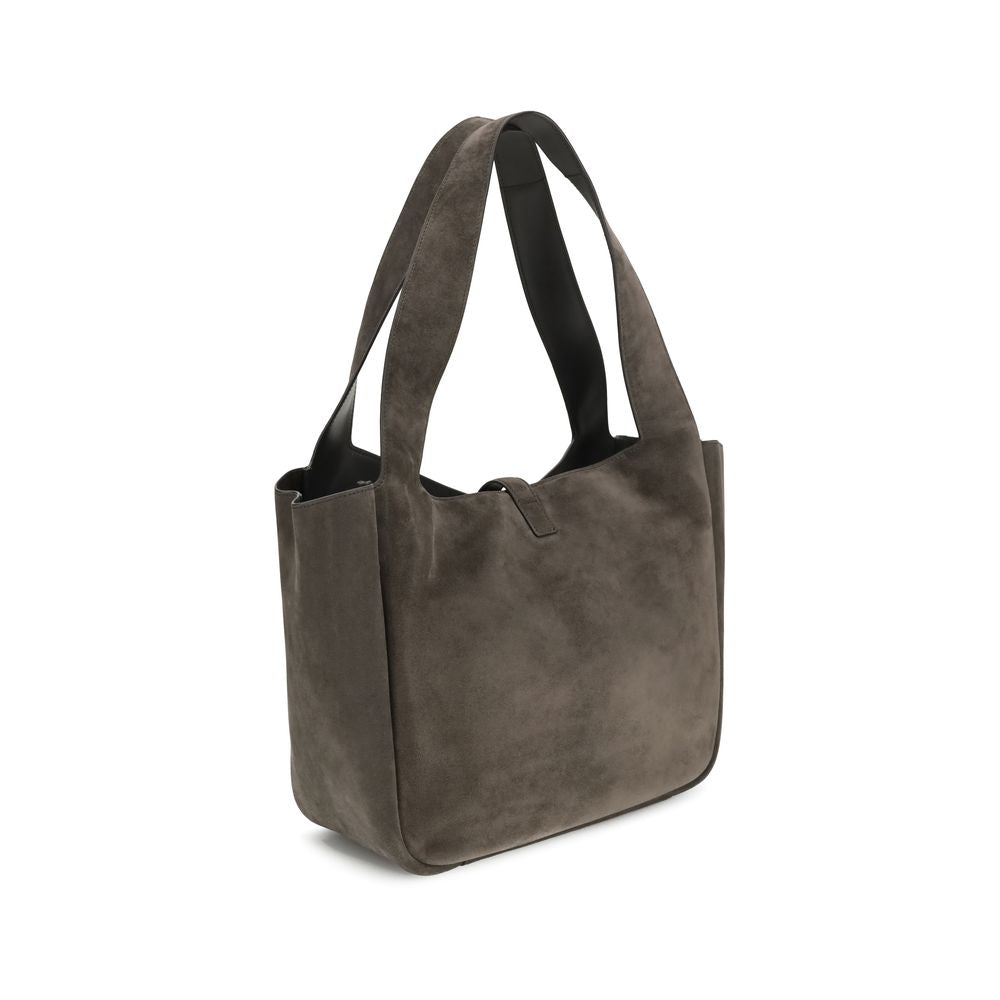 Saint Laurent Brown Calf Leather Bos Taurus Shoulder Bag