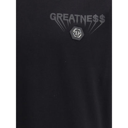 Philipp Plein Black Cotton T-Shirt
