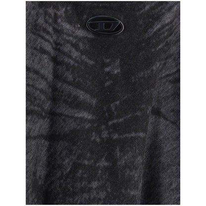 Diesel Black Cotton Long Skirt