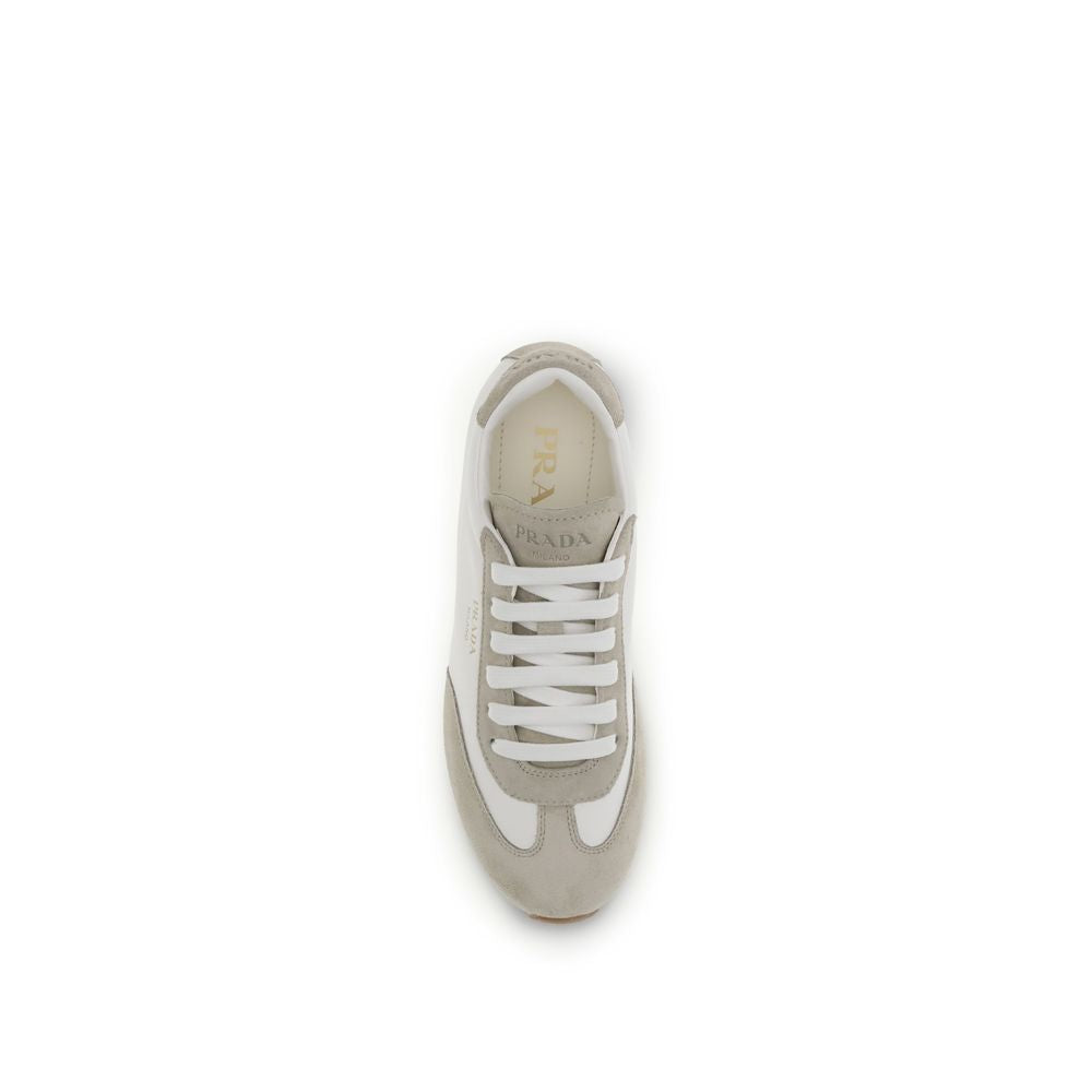 Prada Beige Lamb Ovis Aries Aries Low Top Sneakers