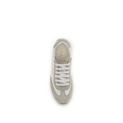 Prada Beige Lamb Ovis Aries Aries Low Top Sneakers