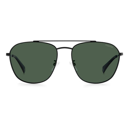 Polaroid Black Stainless Steel Sunglasses