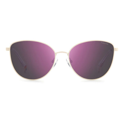 Polaroid Beige Stainless Steel Sunglasses