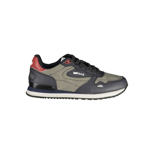 Gas Blue Polyester Men Sneaker