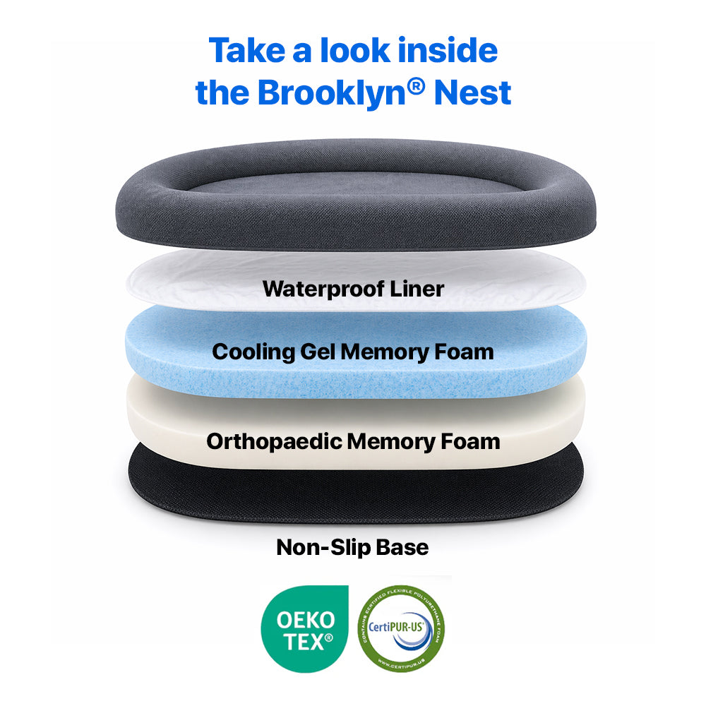 Brooklyn® Nest Cooling Dog Bed (Orthopaedic Memory Foam)