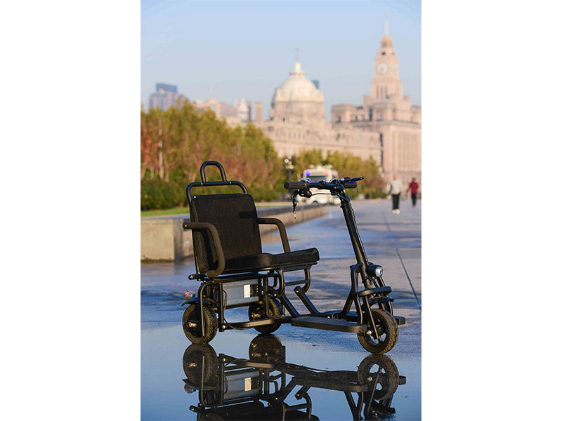 Foldable 3 wheel electric scooter mobility scooter black