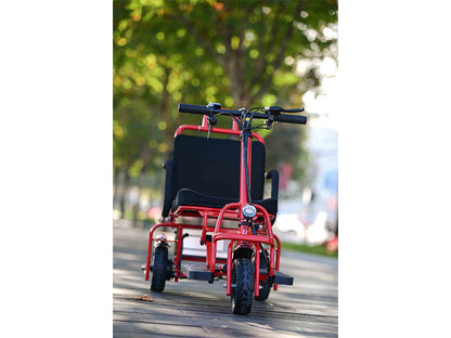 Foldable 3 wheel electric scooter mobility scooter Red