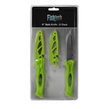 4" Bait Knife & Sheath - Value Pack Of 2 Knives