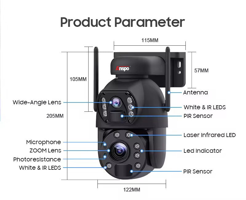 Dual camera 4G SIM SOLAR security camera wireless free batteries with 64GB card