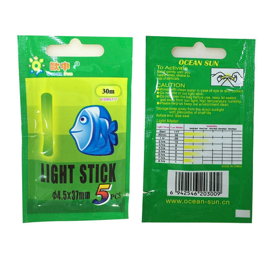 5/25/50 PCS Fishing Float Light Stick Fluorescent Lightstick