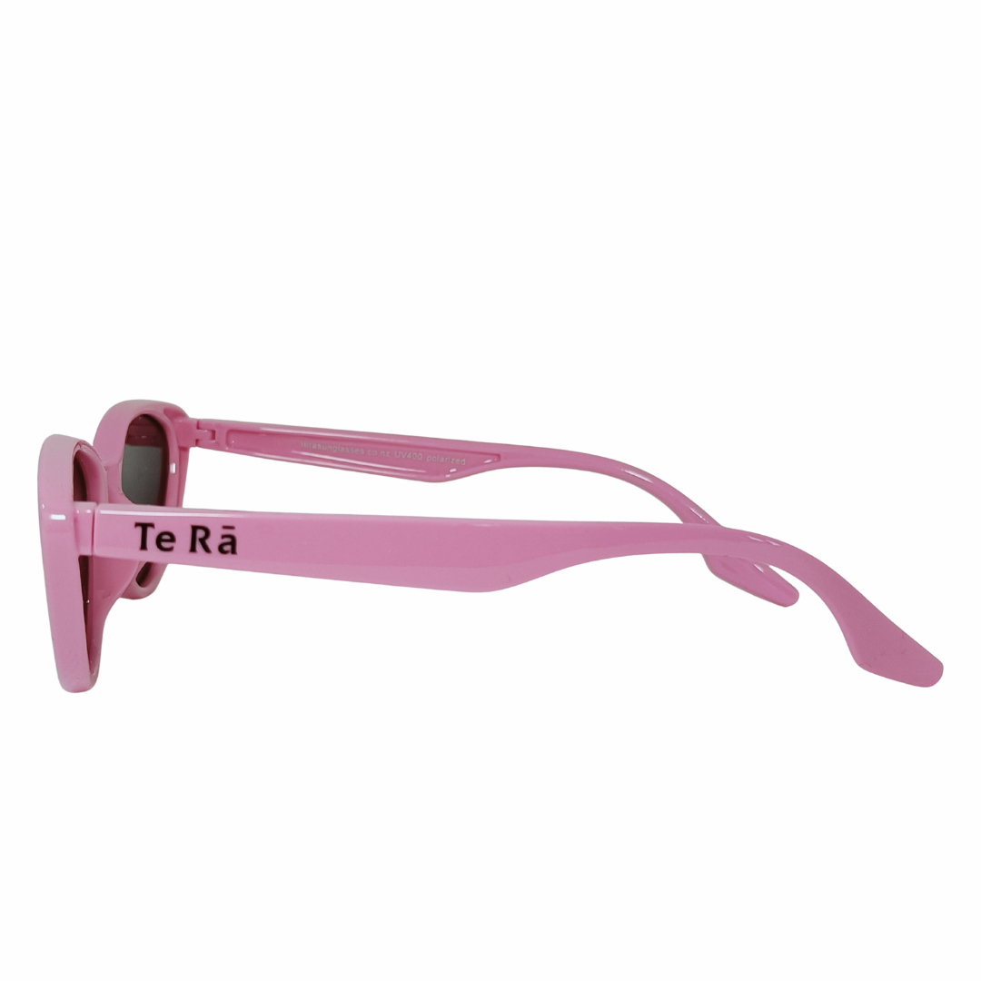 Māhanga Flamingo Pink — Cat-Eye Kids Sunglasses NZ Ages 4+