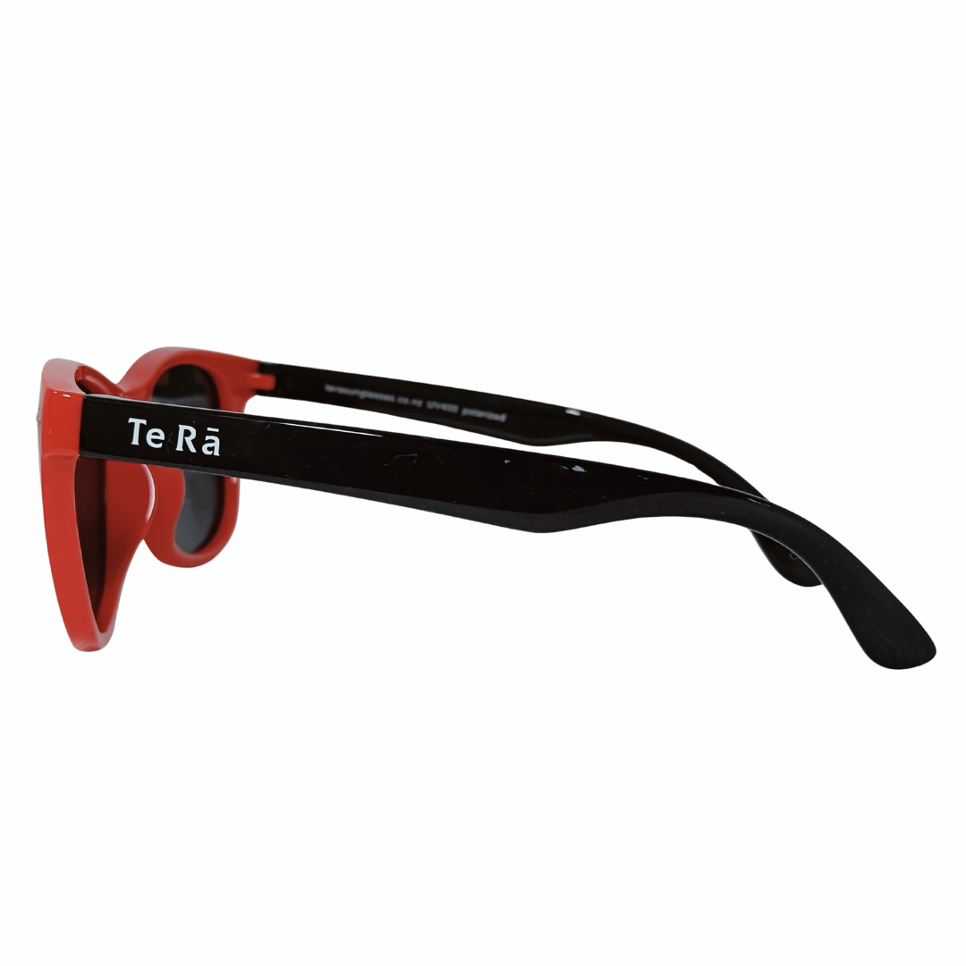 Wai Classic Red+Black — Retro Kids Sunglasses Ages 5+