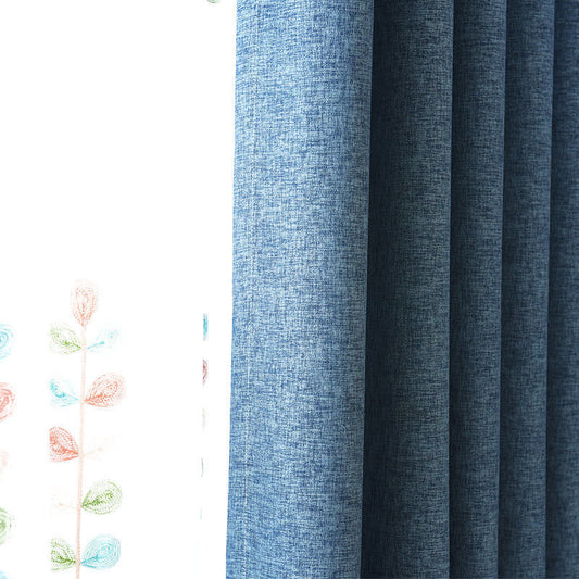 100% Blockout Blue Readymade Curtain drapes – 8 sizes