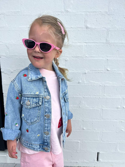 Māhanga Flamingo Pink — Cat-Eye Kids Sunglasses NZ Ages 4+