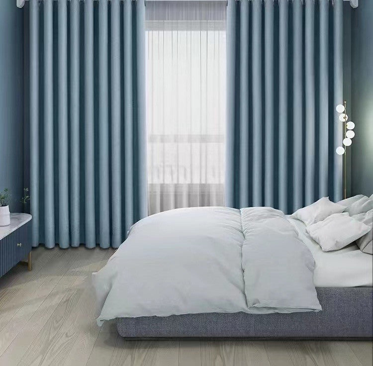 100% Blockout Blue Readymade Curtain drapes – 8 sizes