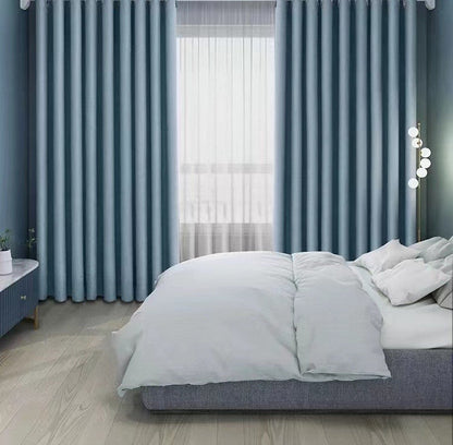 100% Blockout Blue Readymade Curtain drapes – 8 sizes