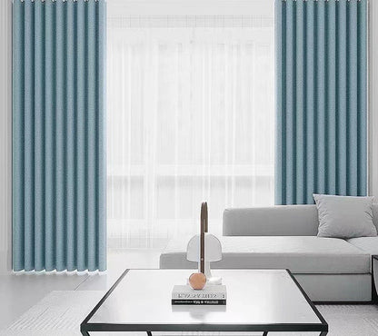 100% Blockout Blue Readymade Curtain drapes – 8 sizes