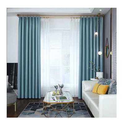 100% Blockout Blue Readymade Curtain drapes – 8 sizes