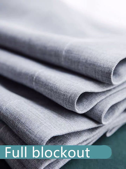 Readymade Curtain 100% Blockout Silver Curtains drapes – 8 sizes