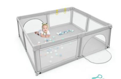 Baby Playpen light grey 180x150cm