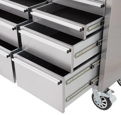 72 Inch 15 Drawers stainless Steel Tool Chest workbench