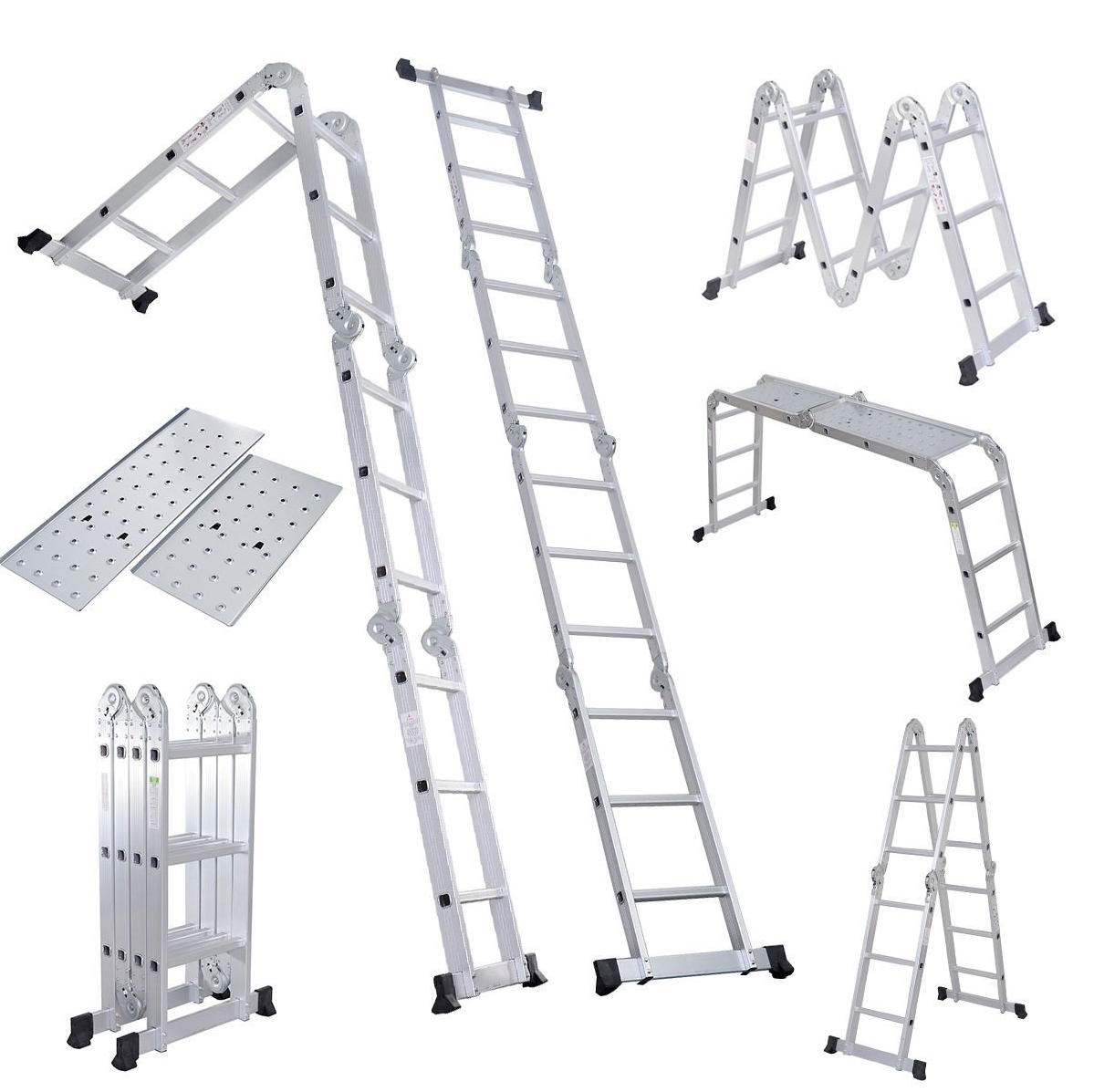 Multi Purpose Ladder 3.6M with two platforms folding ladder