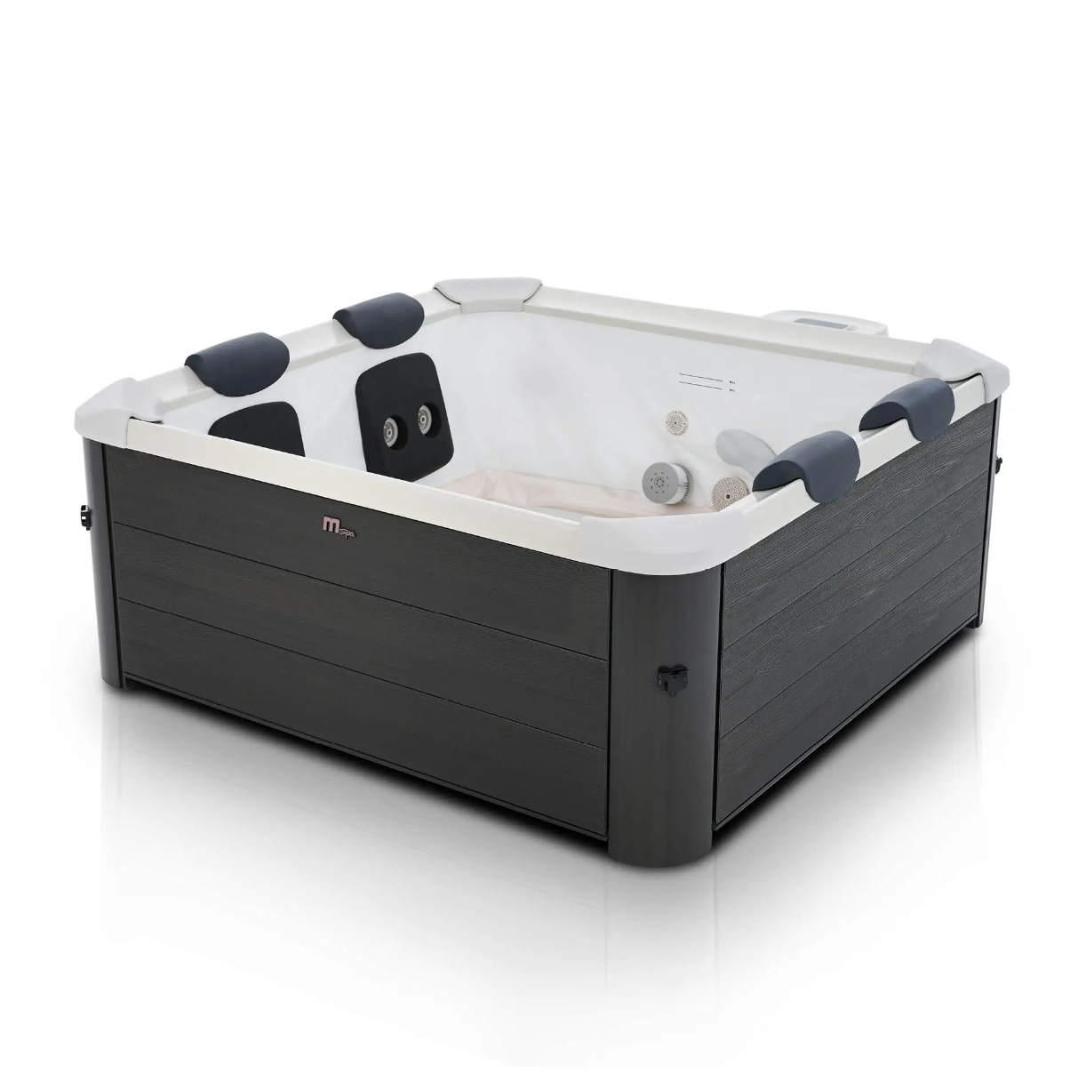 M Spa Oslo Plus 1.8m square, Air Jet massage, filtration system, APP