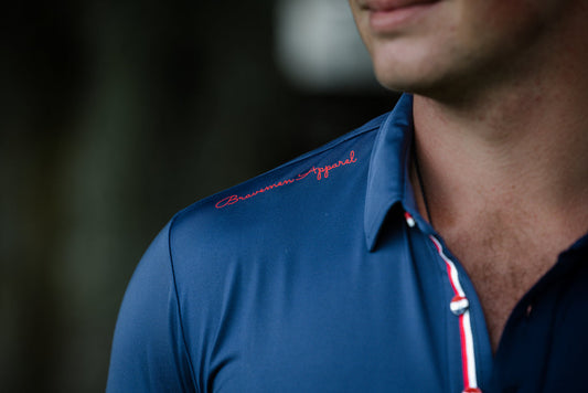 Mens Performance Navy Riding Shirt