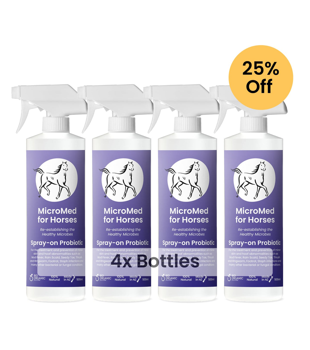 MicroMed for Horses Acute Care – 4 x 500ml Bundle