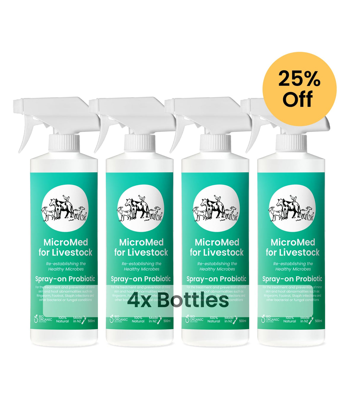 MicroMed for Livestock Acute Care – 4 x 500ml Bundle