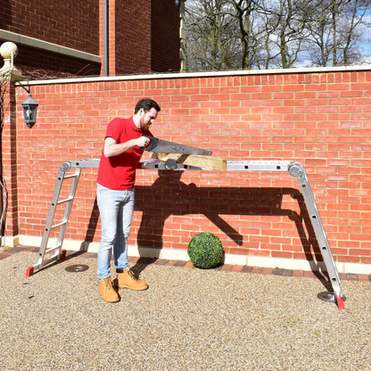 Multi Purpose Ladder 3.6M with two platforms folding ladder