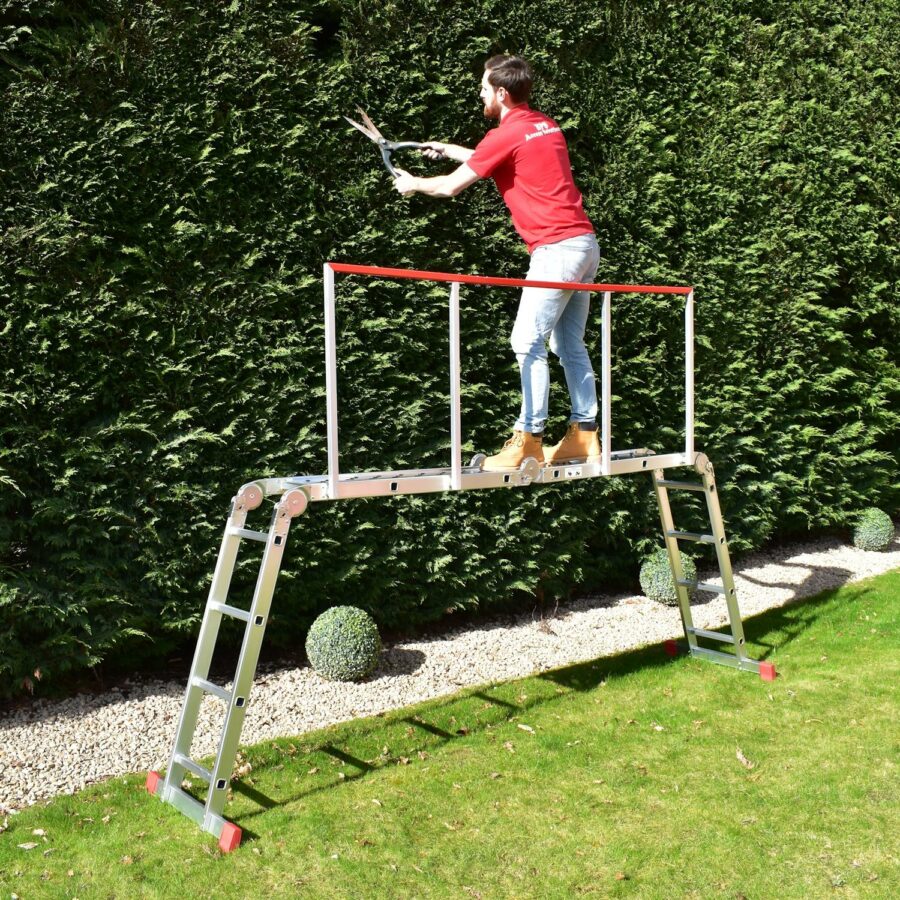 Multi Purpose Ladder 3.6M with two platforms folding ladder