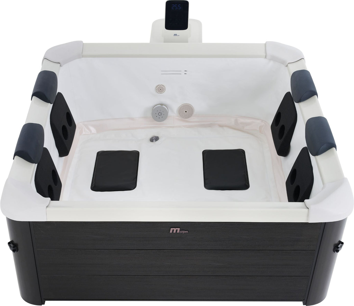 M Spa Oslo Plus 1.8m square, Air Jet massage, filtration system, APP