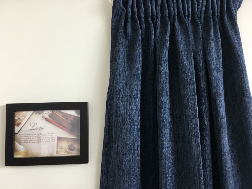 One pair of Readymade Curtains blockout drapes Blue- 8 sizes