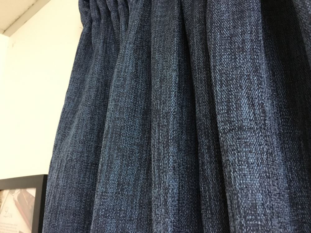 One pair of Readymade Curtains blockout drapes Blue- 8 sizes