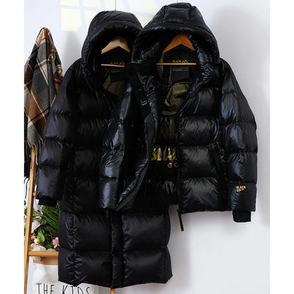 Schinteon Women’s Oversized White Duck Down Jacket with Hood