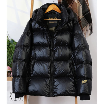 Schinteon Women’s Oversized White Duck Down Jacket with Hood