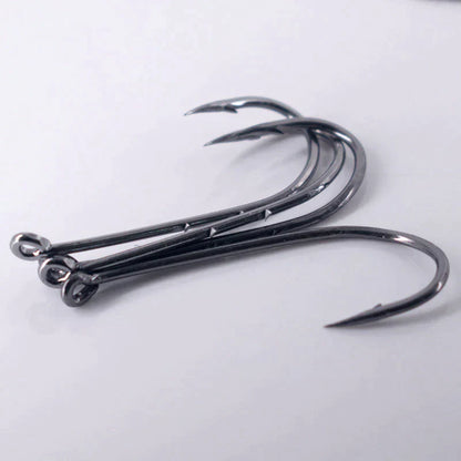50pcs Double-backed 5/0  High Carbon Fishing Hooks